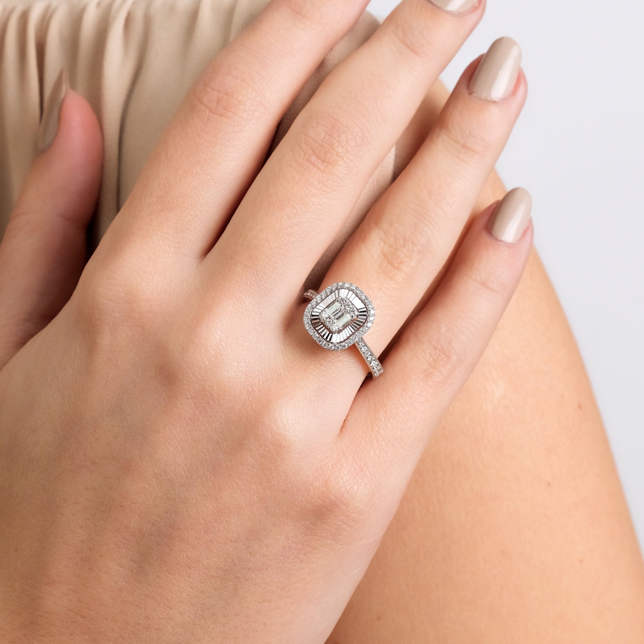 Carat Round & Carat Baguette Diamond Classic - Main Image