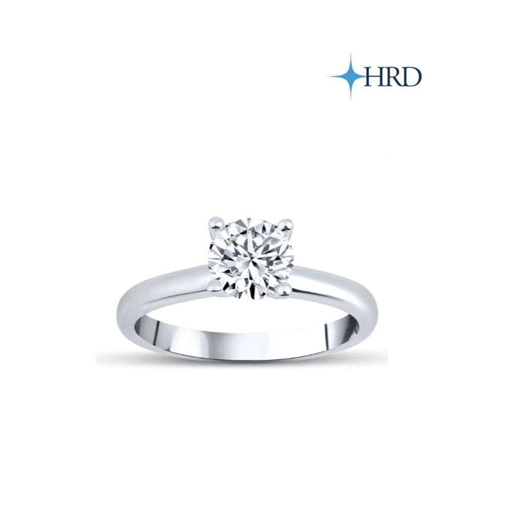 Carat Round Cut HRD Certified Solitaire Diamond Ring