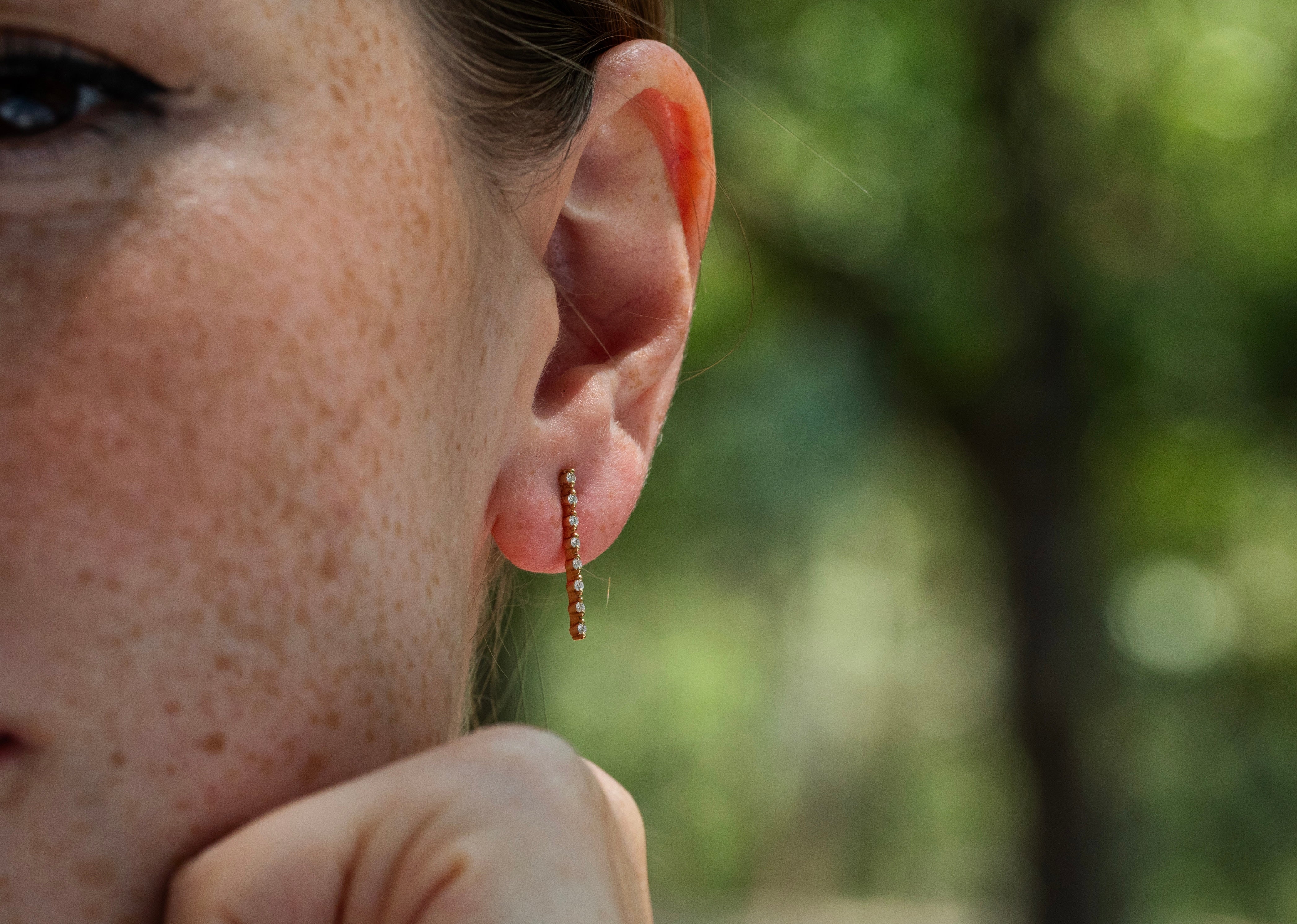 0.14 Karat Pırlantalı Çubuk Küpe - RNF1087 | Pırlanta Küpe | Ronaff Pırlanta | Tektaş Yüzük, Pırlanta Yüzük, Kolye, Küpe