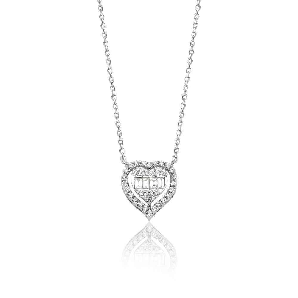 0.21 Karat Kalpli Pırlanta Kolye-RNF1228 | Pırlanta Kolye | Ronaff Pırlanta | Tektaş Yüzük, Pırlanta Yüzük, Kolye, Küpe