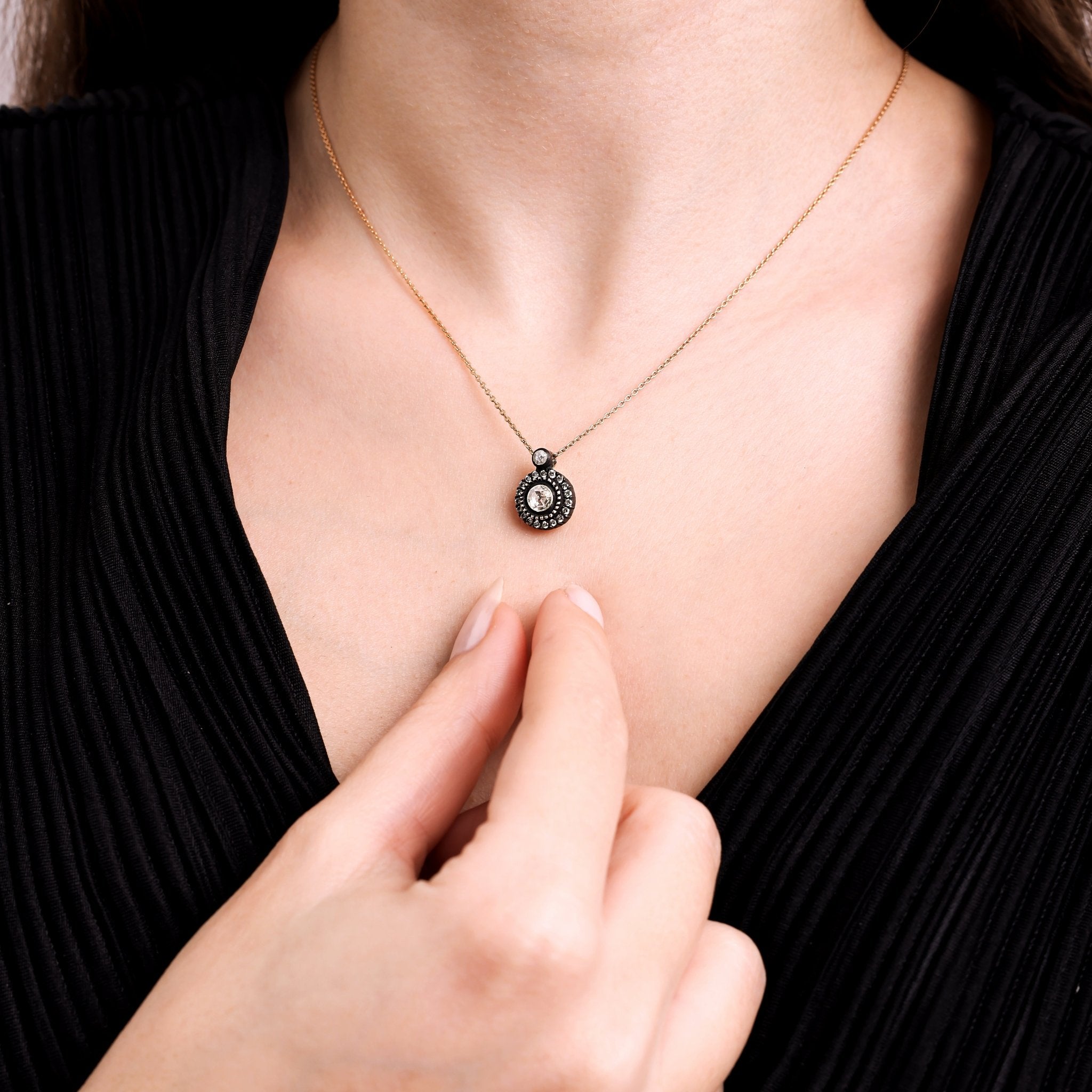 0.30 Karat Elmas & 0.14 Karat Pırlanta Tasarım Kolye - RNF0973 | Elmas | Ronaff Pırlanta | Tektaş Yüzük, Pırlanta Yüzük, Kolye, Küpe