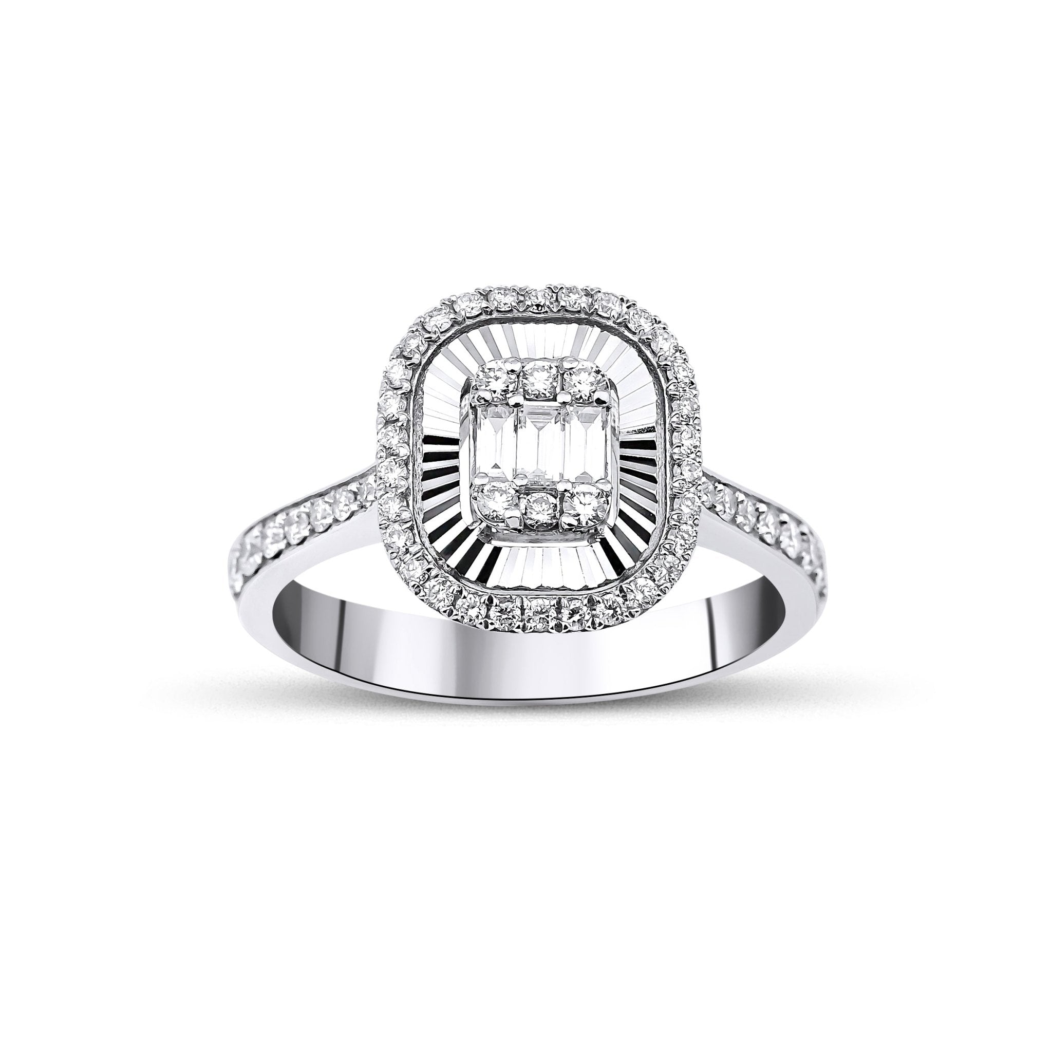 0.32 Karat Yuvarlak & 0.15 Karat Baget Pırlanta Klasik Tektaş Yüzük - RNF0937 | Pırlanta Yüzük | Ronaff Pırlanta | Tektaş Yüzük, Pırlanta Yüzük, Kolye, Küpe