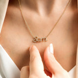 0.35 Karat Yuvarlak Pırlanta Harfli Kolye - RNF1084 | Pırlanta Kolye | Ronaff Pırlanta | Tektaş Yüzük, Pırlanta Yüzük, Kolye, Küpe