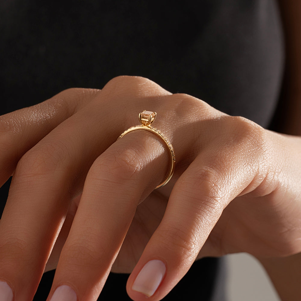 0.40 Karat Brown Renk & 0.18 Yuvarlak Pırlanta Yüzük-RNF1336 | Renkli Pırlantalı Yüzükler | Ronaff Pırlanta | Tektaş Yüzük, Pırlanta Yüzük, Kolye, Küpe