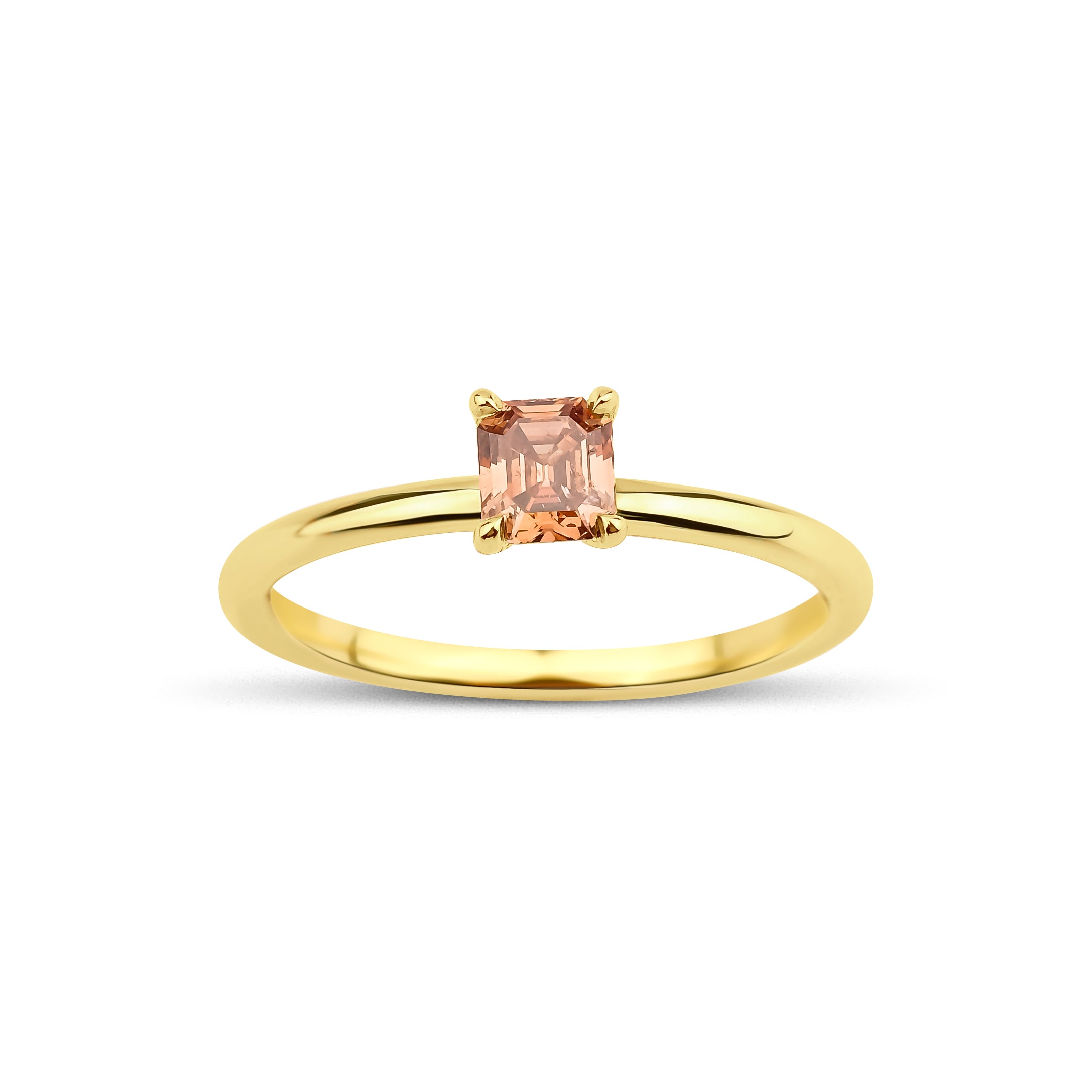 0.40 Karat Brown Renk Kare Kesim Pırlanta Yüzük - RNF01065 | Pırlanta Yüzük | Ronaff Pırlanta | Tektaş Yüzük, Pırlanta Yüzük, Kolye, Küpe