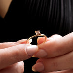 0.40 Karat Brown Renk Kare Kesim Pırlanta Yüzük - RNF01065 | Pırlanta Yüzük | Ronaff Pırlanta | Tektaş Yüzük, Pırlanta Yüzük, Kolye, Küpe