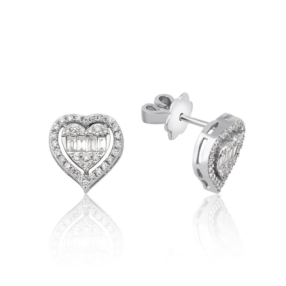 0.43 Karat Kalp Pırlanta Küpe - RNF1218 | Pırlanta Küpe | Ronaff Pırlanta | Tektaş Yüzük, Pırlanta Yüzük, Kolye, Küpe