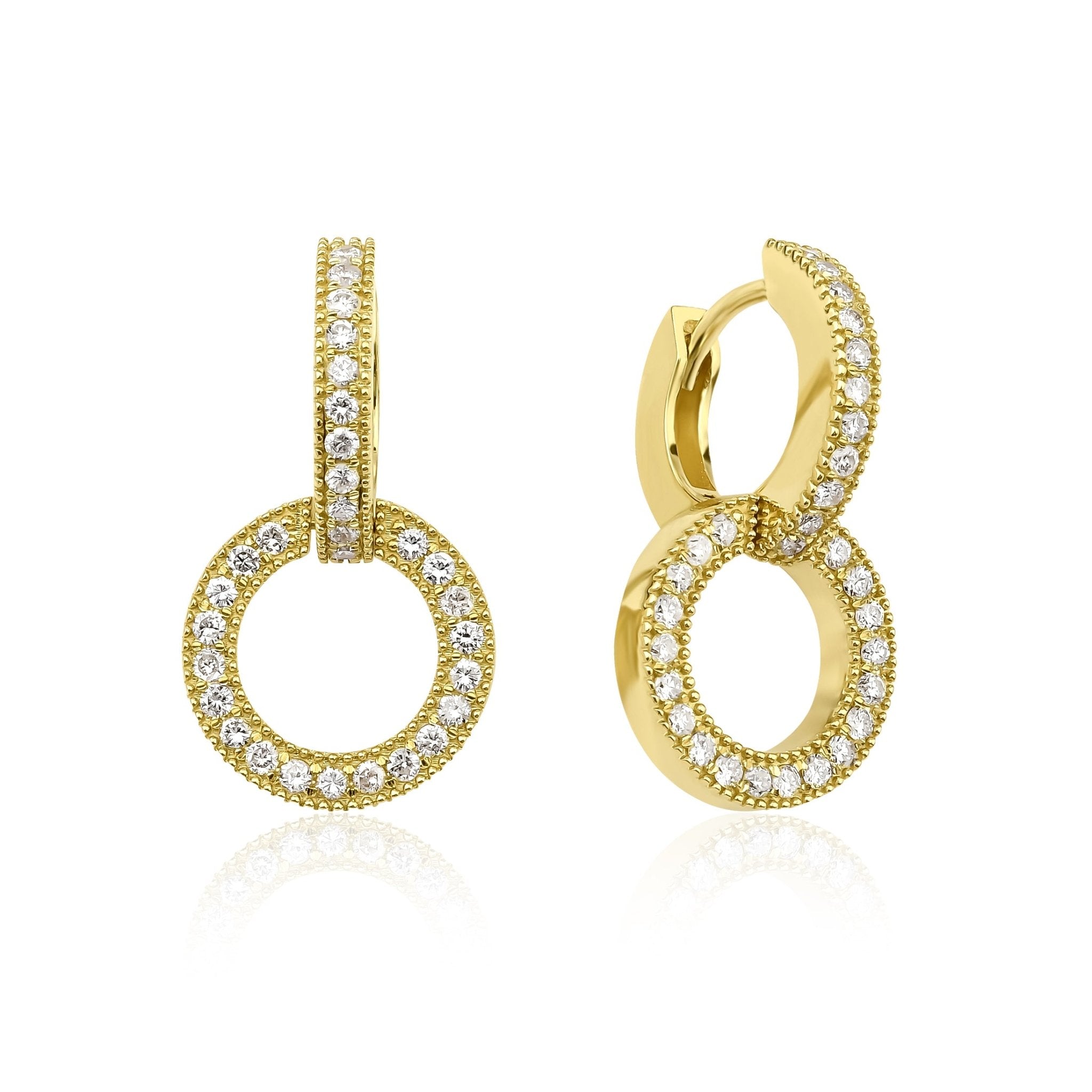 0.45 Karat Pırlanta Tasarım Küpe - RNF0922 | Pırlanta Küpe | Ronaff Pırlanta | Tektaş Yüzük, Pırlanta Yüzük, Kolye, Küpe