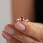 0.46 Karat Damla Sitrin Yüzük - RNF0239 | Renkli Pırlantalı Yüzükler | Ronaff Pırlanta | Tektaş Yüzük, Pırlanta Yüzük, Kolye, Küpe