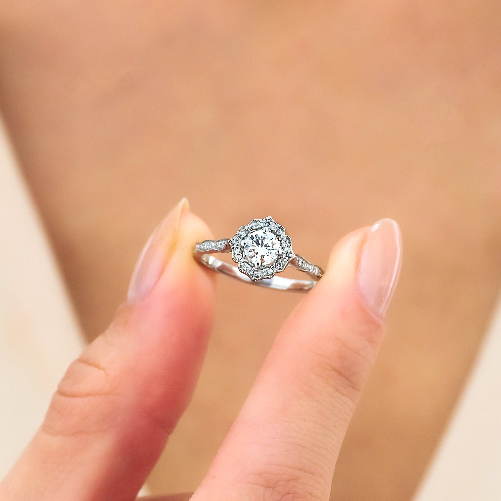 0.80 Karat Pırlanta GIA/HRD Sertifikalı Vintage Yüzük - RNF0928 | Tektaş Pırlanta | Ronaff Pırlanta | Tektaş Yüzük, Pırlanta Yüzük, Kolye, Küpe