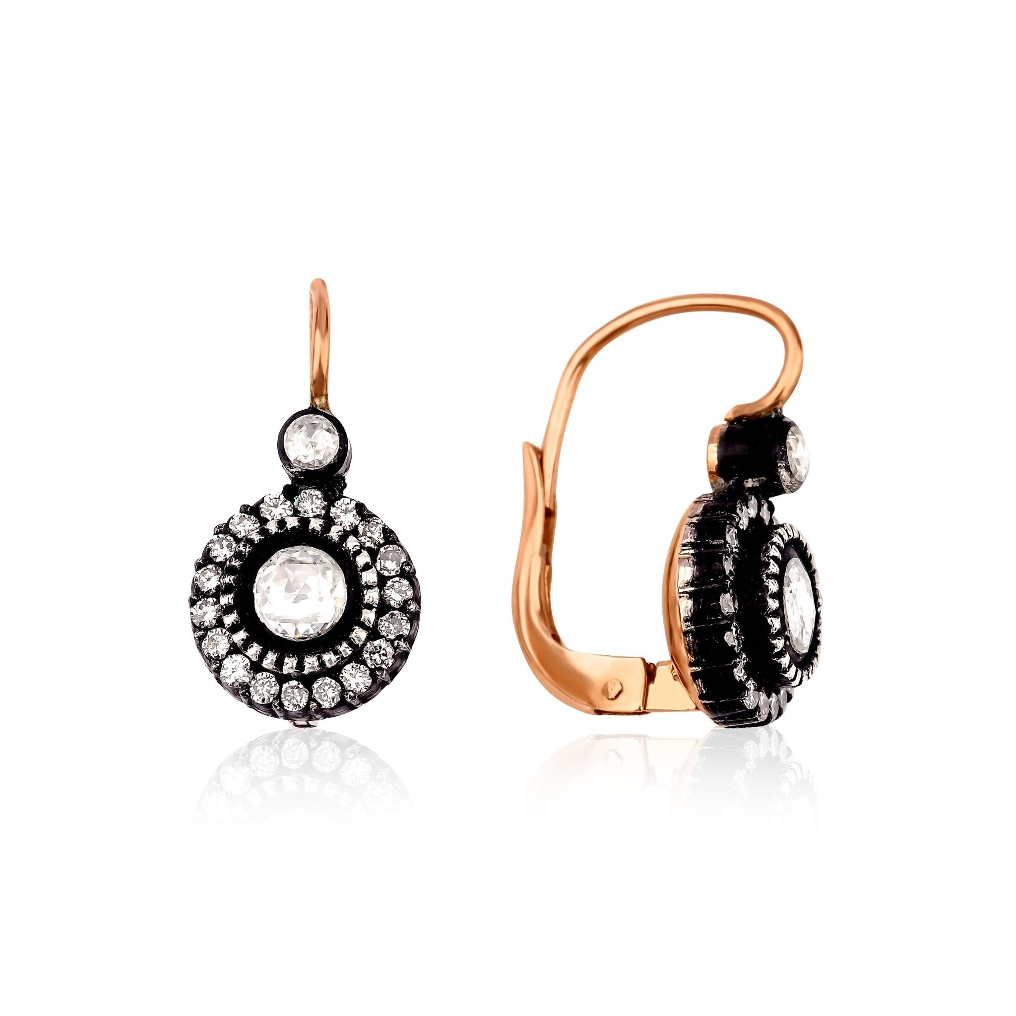 0.60 Karat Elmas & 0.28 Karat Pırlanta Tasarım Küpe - RNF0974 | Elmas Küpe | Ronaff Pırlanta | Tektaş Yüzük, Pırlanta Yüzük, Kolye, Küpe