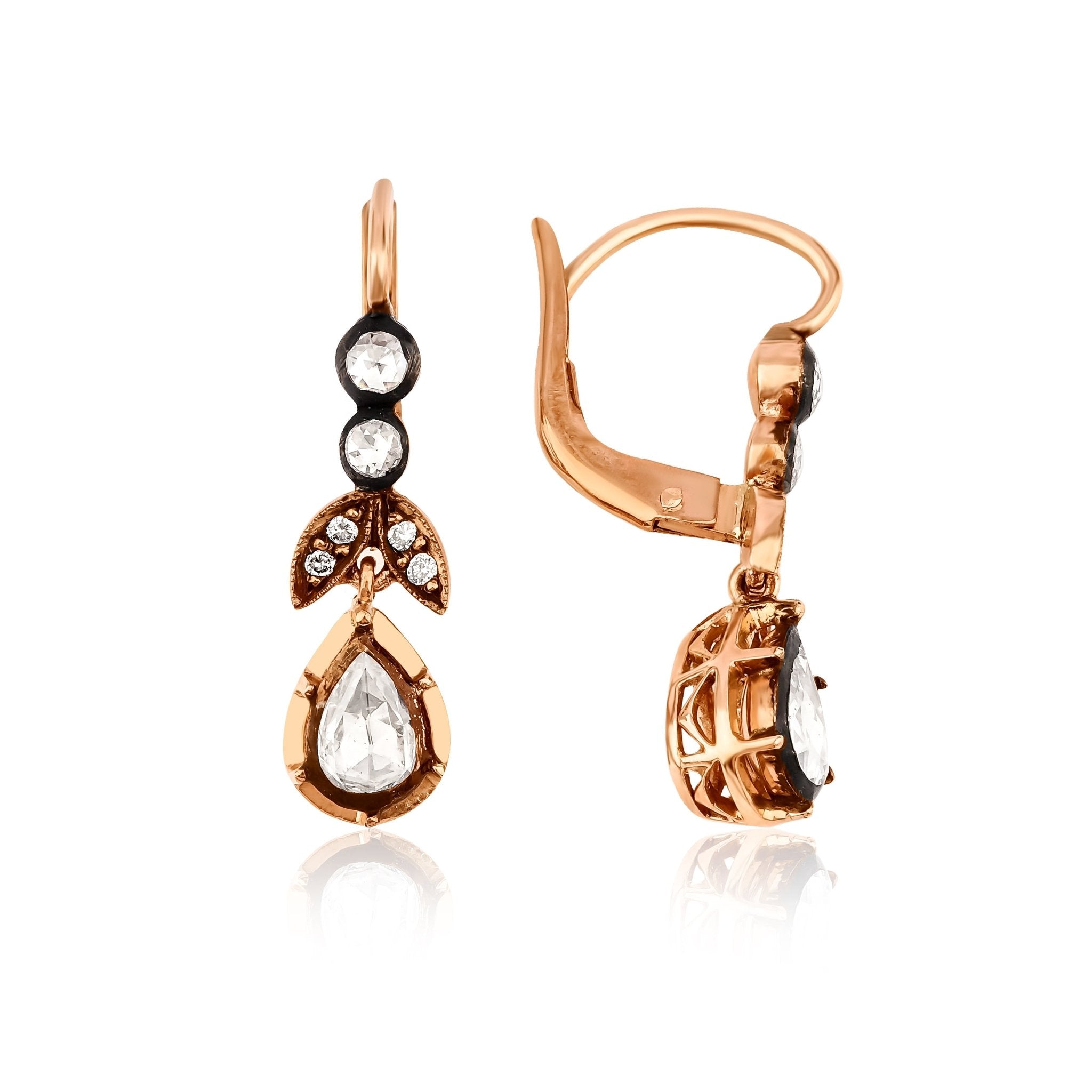 0.60 Karat Elmas & 0.20 Karat Pırlanta Tasarım Küpe - RNF0976 | Elmas Küpe | Ronaff Pırlanta | Tektaş Yüzük, Pırlanta Yüzük, Kolye, Küpe