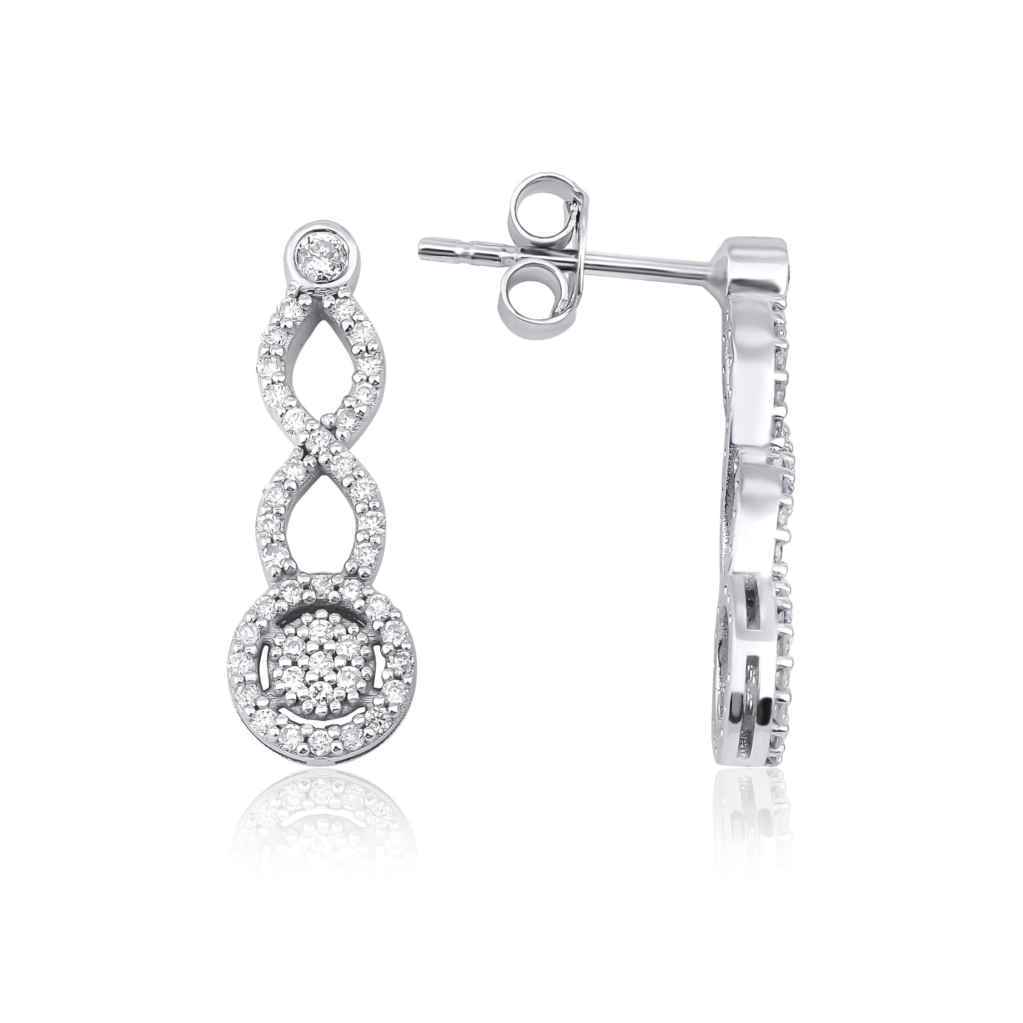 0.60 Karat Yuvarlak Kesim Pırlanta Özel Tasarım Küpe - RNF01009 | Pırlanta Küpe | Ronaff Pırlanta | Tektaş Yüzük, Pırlanta Yüzük, Kolye, Küpe