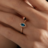 0.70 Karat London Blue Topaz & 0.15 Karat Pırlantalı Yüzük-RNF1277 | Pırlanta Yüzük | Ronaff Pırlanta | Tektaş Yüzük, Pırlanta Yüzük, Kolye, Küpe