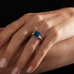 5.40 Karat London Blue Topaz & 0.60 Karat Damla Pırlantalı Yüzük-RNF1304 | Renkli Taşlı Yüzükler | Ronaff Pırlanta | Tektaş Yüzük, Pırlanta Yüzük, Kolye, Küpe