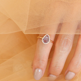 0.74 Karat Pembe Safir Pırlantalı Tasarım Yüzük - RNF0435 | Renkli Taşlı Yüzükler | Ronaff Pırlanta | Tektaş Yüzük, Pırlanta Yüzük, Kolye, Küpe