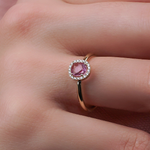 0.74 Karat Pembe Safir Pırlantalı Tasarım Yüzük - RNF0434 | Renkli Taşlı Yüzükler | Ronaff Pırlanta | Tektaş Yüzük, Pırlanta Yüzük, Kolye, Küpe