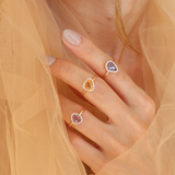 0.74 Karat Pembe Safir Pırlantalı Tasarım Yüzük - RNF0435 | Renkli Taşlı Yüzükler | Ronaff Pırlanta | Tektaş Yüzük, Pırlanta Yüzük, Kolye, Küpe