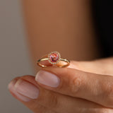 0.74 Karat Pembe Safir Pırlantalı Tasarım Yüzük - RNF0435 | Renkli Taşlı Yüzükler | Ronaff Pırlanta | Tektaş Yüzük, Pırlanta Yüzük, Kolye, Küpe