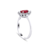 0.80 Karat Damla Yakut & 0.17 Karat Yuvarlak Kesim Pırlanta Yüzük - RNF1031 | Renkli Taşlı Yüzükler | Ronaff Pırlanta | Tektaş Yüzük, Pırlanta Yüzük, Kolye, Küpe