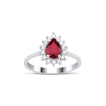 0.80 Karat Damla Yakut & 0.17 Karat Yuvarlak Kesim Pırlanta Yüzük - RNF1031 | Renkli Taşlı Yüzükler | Ronaff Pırlanta | Tektaş Yüzük, Pırlanta Yüzük, Kolye, Küpe