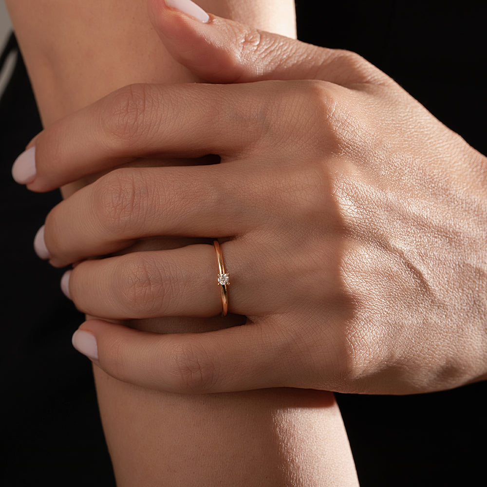 0.05 Karat Yuvarlak Kesim Tektaş Pırlanta Yüzük-RNF1383 | Tektaş Yüzükler | Ronaff Pırlanta | Tektaş Yüzük, Pırlanta Yüzük, Kolye, Küpe