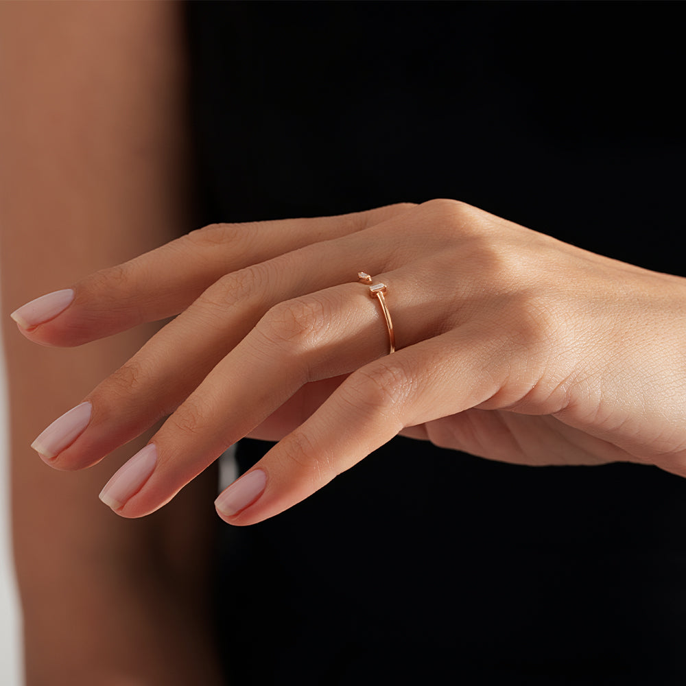 0.08 Karat Baget Kesim Minimal Pırlanta Yüzük-RNF1387 | Pırlanta Yüzük | Ronaff Pırlanta | Tektaş Yüzük, Pırlanta Yüzük, Kolye, Küpe