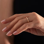 0.12 Karat Özel Tasarım Baget Pırlantalı Altın Alyans-RNF1386 | Tasarım Alyans | Ronaff Pırlanta | Tektaş Yüzük, Pırlanta Yüzük, Kolye, Küpe