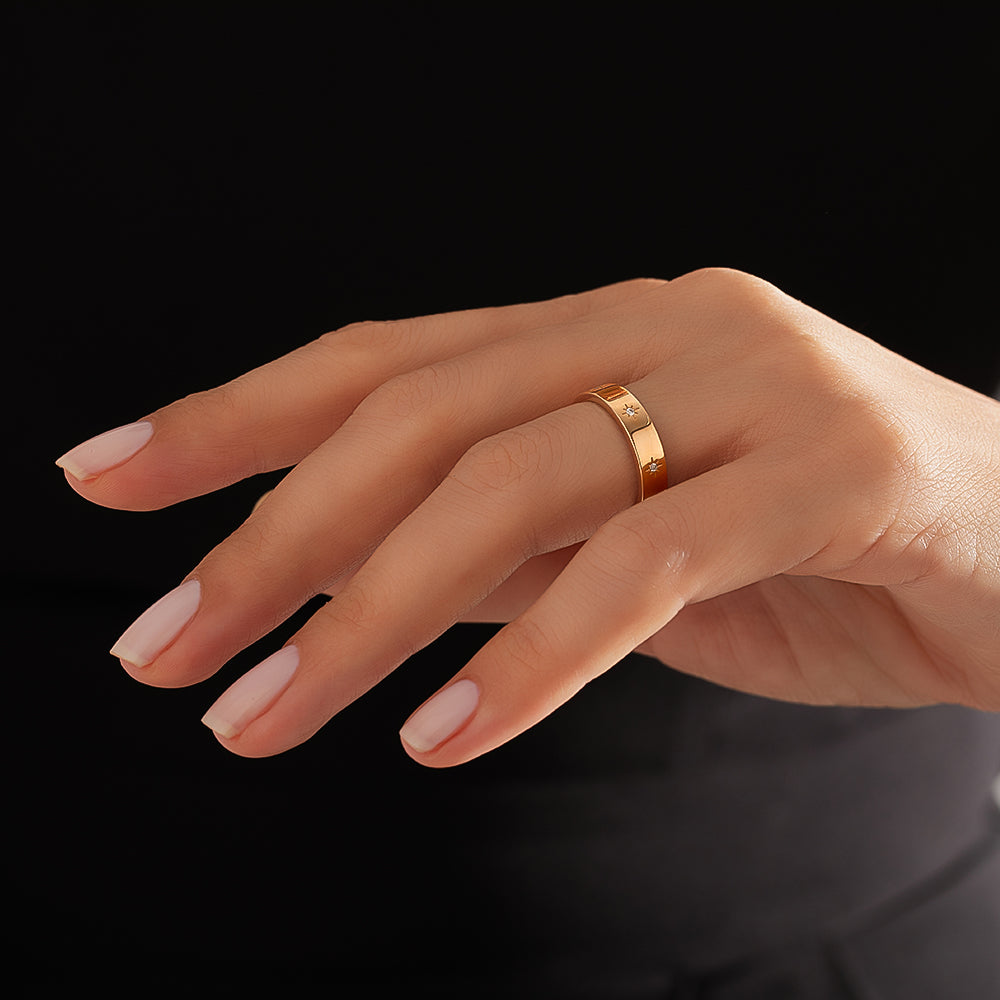 0.15 Karat Özel Tasarım Pırlantalı Altın Alyans-RNF1384 | Tasarım Alyans | Ronaff Pırlanta | Tektaş Yüzük, Pırlanta Yüzük, Kolye, Küpe