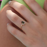 0.40 Karat Damla Peridot Pırlantalı Yüzük - RNF0306 | Renkli Taşlı Yüzükler | Ronaff Pırlanta | Tektaş Yüzük, Pırlanta Yüzük, Kolye, Küpe