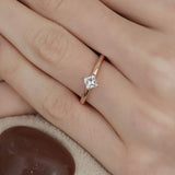 0.44 Karat Prenses Kesim GIA/HRD Sertifikalı Tektaş Pırlanta Yüzük - RNF0565 | Pırlanta Yüzük | Ronaff Pırlanta | Tektaş Yüzük, Pırlanta Yüzük, Kolye, Küpe