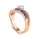 0.45 Karat Pırlata & 0.40 Karat Ametist Renkli Taşlı Yüzük -RNF1258 | Yüzükler | Ronaff Pırlanta | Tektaş Yüzük, Pırlanta Yüzük, Kolye, Küpe