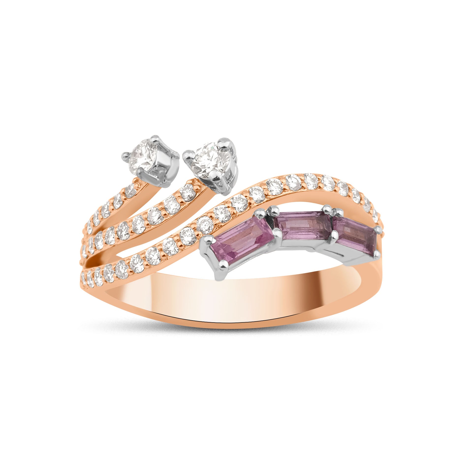 0.45 Karat Pırlata & 0.40 Karat Ametist Renkli Taşlı Yüzük -RNF1258 | Yüzükler | Ronaff Pırlanta | Tektaş Yüzük, Pırlanta Yüzük, Kolye, Küpe