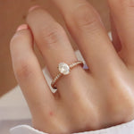 0.60 Karat Oval Kesim & 0.10 Karat Yuvarlak Kesim Tektaş Pırlanta Yüzük - RNF0564 | Tektaş Pırlanta | Ronaff Pırlanta | Tektaş Yüzük, Pırlanta Yüzük, Kolye, Küpe