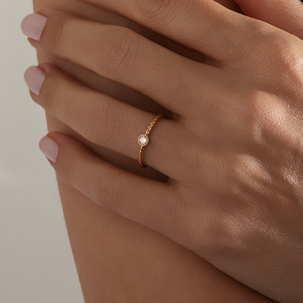 0.12 Karat Yuvarlak Kesim Minimal Pırlanta Yüzük-RNF1369 | Pırlanta Yüzük | Ronaff Pırlanta | Tektaş Yüzük, Pırlanta Yüzük, Kolye, Küpe