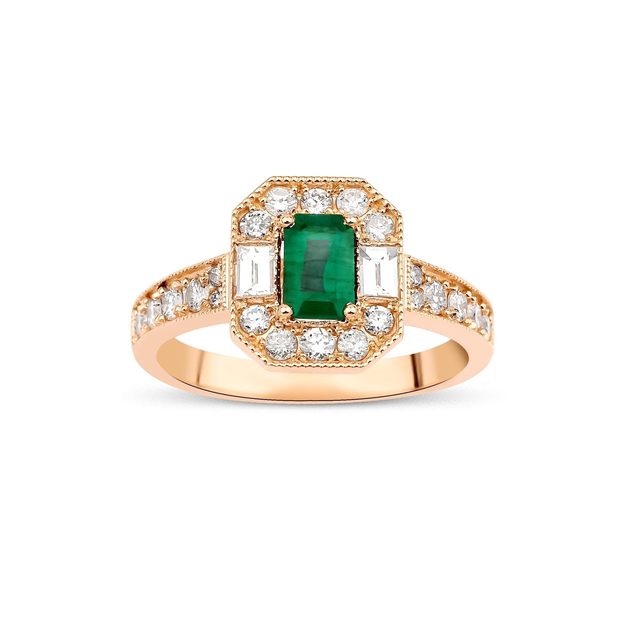 Zümrüt Pırlanta Yüzük | Renkli Taşlı Yüzükler | Ronaff Pırlanta | Tektaş Yüzük, Pırlanta Yüzük, Kolye, Küpe