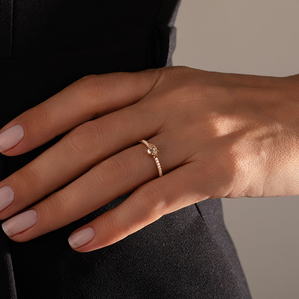 1.00 Karat Brown Renk & 0.20 Yuvarlak Pırlanta Yüzük-RNF1339 | Pırlanta Yüzük | Ronaff Pırlanta | Tektaş Yüzük, Pırlanta Yüzük, Kolye, Küpe