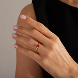 1.12 Karat Orange Safir Pırlantalı Yüzük - RNF0238 | Renkli Pırlantalı Yüzükler | Ronaff Pırlanta | Tektaş Yüzük, Pırlanta Yüzük, Kolye, Küpe