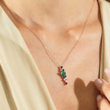 1.26 Karat Gökkuşağı Özel Tasarım Kolye - RNF0987 | Renkli Taşlı Kolyeler | Ronaff Pırlanta | Tektaş Yüzük, Pırlanta Yüzük, Kolye, Küpe