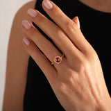 1.27 Karat Yuvarlak Turmalin Pırlantalı Yüzük - RNF0314 | Renkli Taşlı Yüzükler | Ronaff Pırlanta | Tektaş Yüzük, Pırlanta Yüzük, Kolye, Küpe