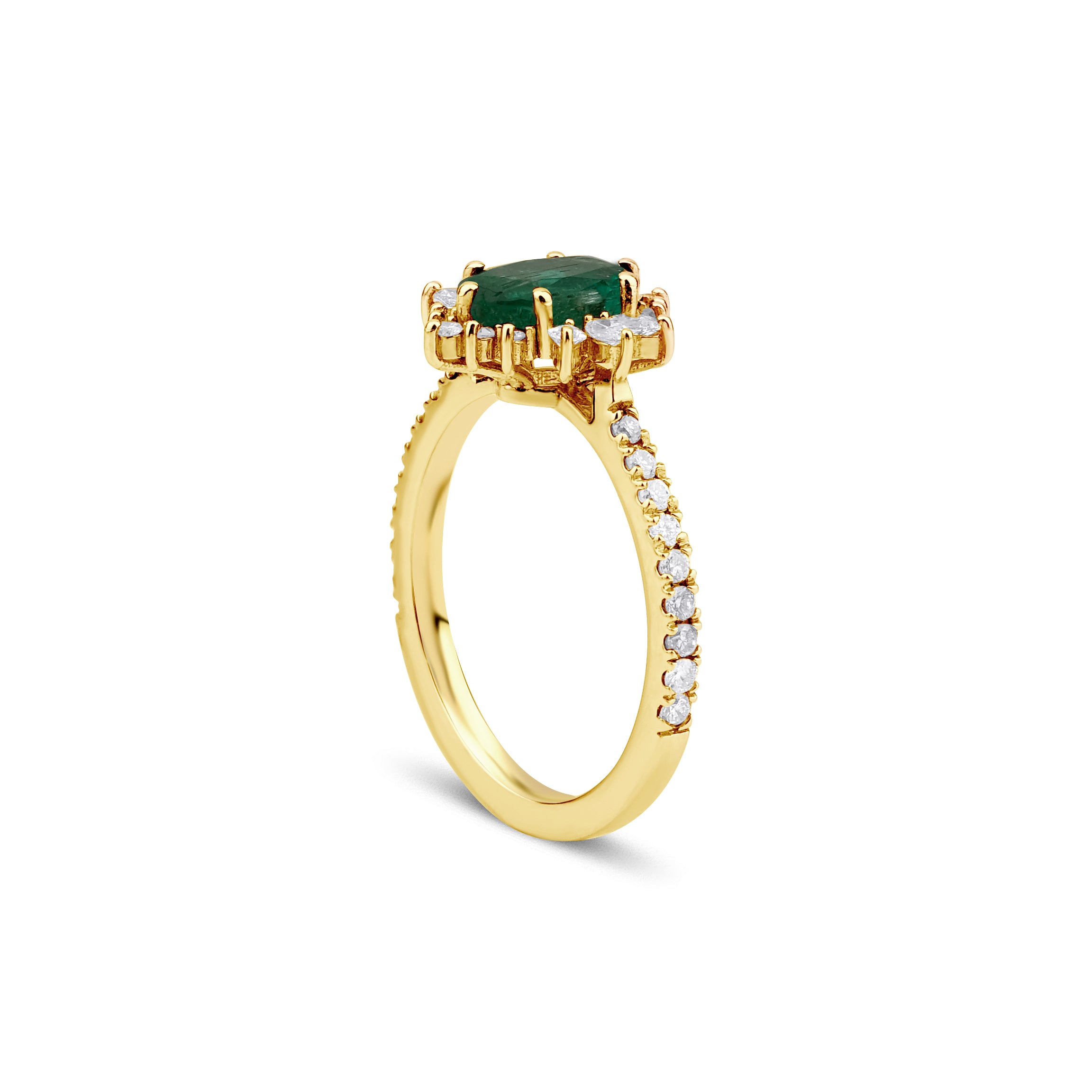 1.60 Karat Oval Zümrüt & 0.22 Karat Markiz & 0.10 Karat Yuvarlak Pırlanta Renkli Yüzük - RNF1064 | Pırlanta Yüzük | Ronaff Pırlanta | Tektaş Yüzük, Pırlanta Yüzük, Kolye, Küpe