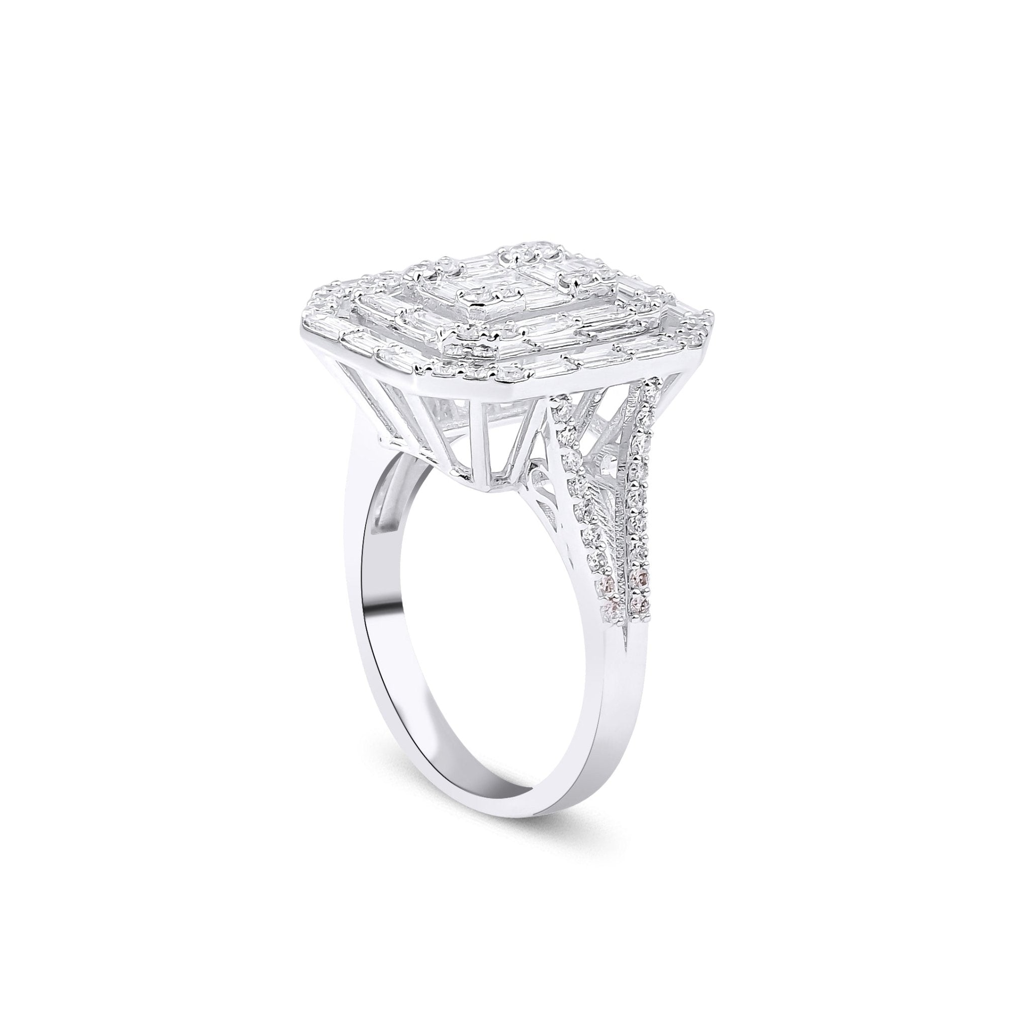 1.80 Karat Baget Kesim Özel Tasarım Teklif Yüzüğü - RNF1028 | Tektaş Pırlanta | Ronaff Pırlanta | Tektaş Yüzük, Pırlanta Yüzük, Kolye, Küpe