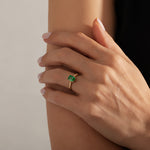 1.80 Karat Oval Zümrüt & 0.15 Karat Yuvarlak Pırlanta Renkli Yüzük-RNF1274 | Yüzükler | Ronaff Pırlanta | Tektaş Yüzük, Pırlanta Yüzük, Kolye, Küpe