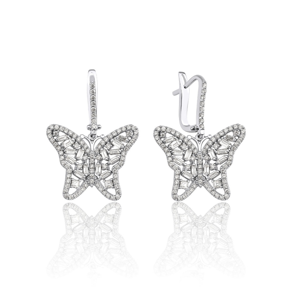 1.87 Karat Kelebek Şeklinde Pırlanta Küpe - RNF1211 | Pırlanta Küpe | Ronaff Pırlanta | Tektaş Yüzük, Pırlanta Yüzük, Kolye, Küpe