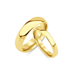 Classic Wedding Rings Domed