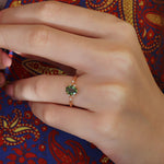 1.00 Karat Oval Yeşil Safir Vintage Pırlantalı Yüzük - RNF0242 | Renkli Pırlantalı Yüzükler | Ronaff Pırlanta | Tektaş Yüzük, Pırlanta Yüzük, Kolye, Küpe