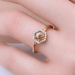 1.08 Karat Salt and Pepper Pırlantalı Yüzük (Karamel) - RNF0539 | Tektaş Pırlanta | Ronaff Pırlanta | Tektaş Yüzük, Pırlanta Yüzük, Kolye, Küpe