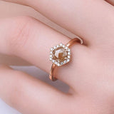 1.08 Karat Salt and Pepper Pırlantalı Yüzük (Karamel) - RNF0539 | Tektaş Pırlanta | Ronaff Pırlanta | Tektaş Yüzük, Pırlanta Yüzük, Kolye, Küpe