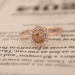 1.08 Karat Salt and Pepper Pırlantalı Yüzük (Karamel) - RNF0539 | Tektaş Pırlanta | Ronaff Pırlanta | Tektaş Yüzük, Pırlanta Yüzük, Kolye, Küpe