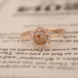 1.08 Karat Salt and Pepper Pırlantalı Yüzük (Karamel) - RNF0539 | Tektaş Pırlanta | Ronaff Pırlanta | Tektaş Yüzük, Pırlanta Yüzük, Kolye, Küpe